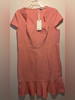 Grace Karin NWT Light Pink Sweetheart Neckline Sheath Ruffle Hem Dress Size 2XL